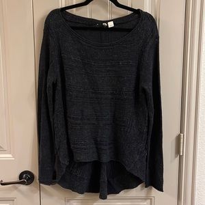 Moth black sweater, Hi/low, women’s, large